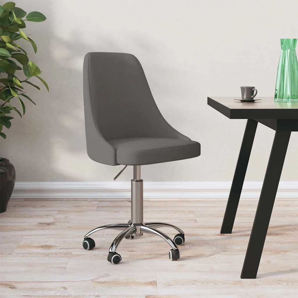 Chaise pivotante de bureau 50 x 51 x 94 cm gris foncé tissu – modèle 2 – vue d’ensemble