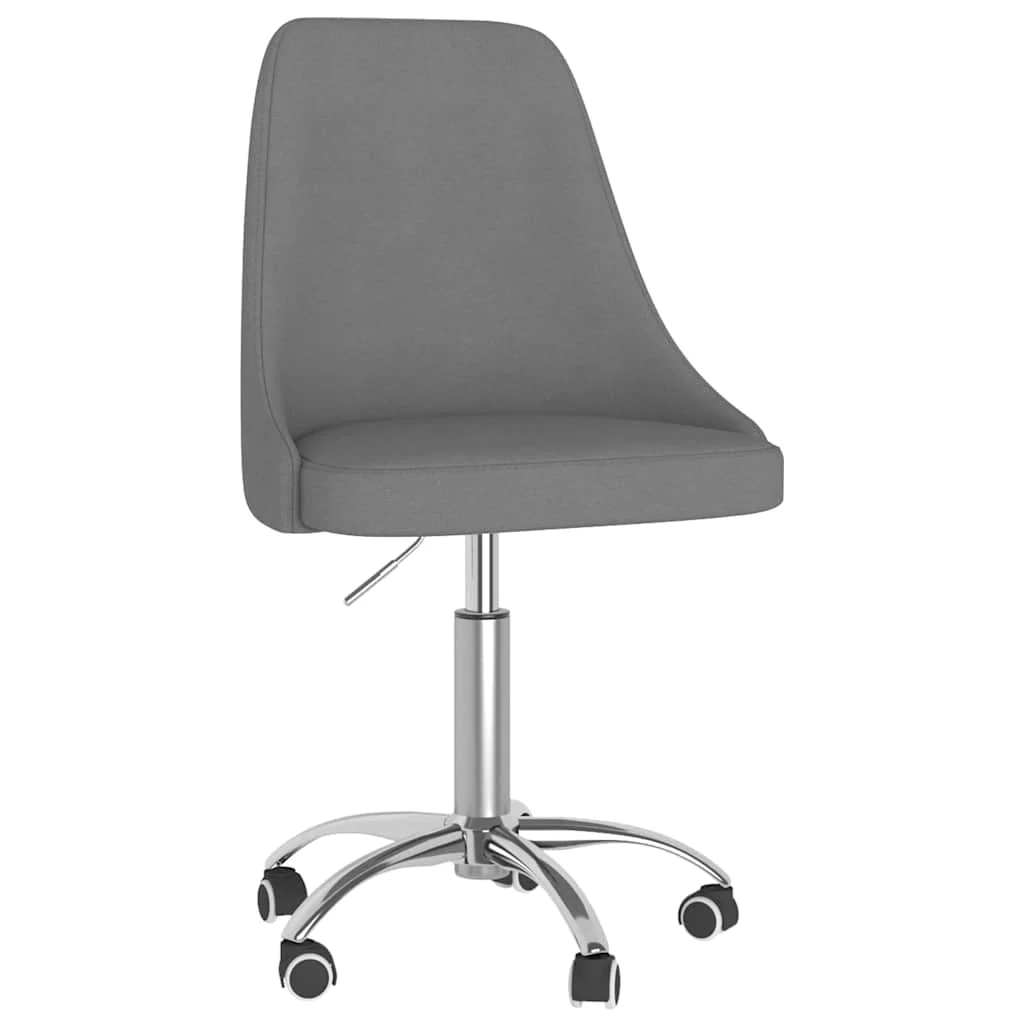 Chaise pivotante de bureau 50 x 51 x 94 cm gris foncé tissu – modèle 2 – vue de face