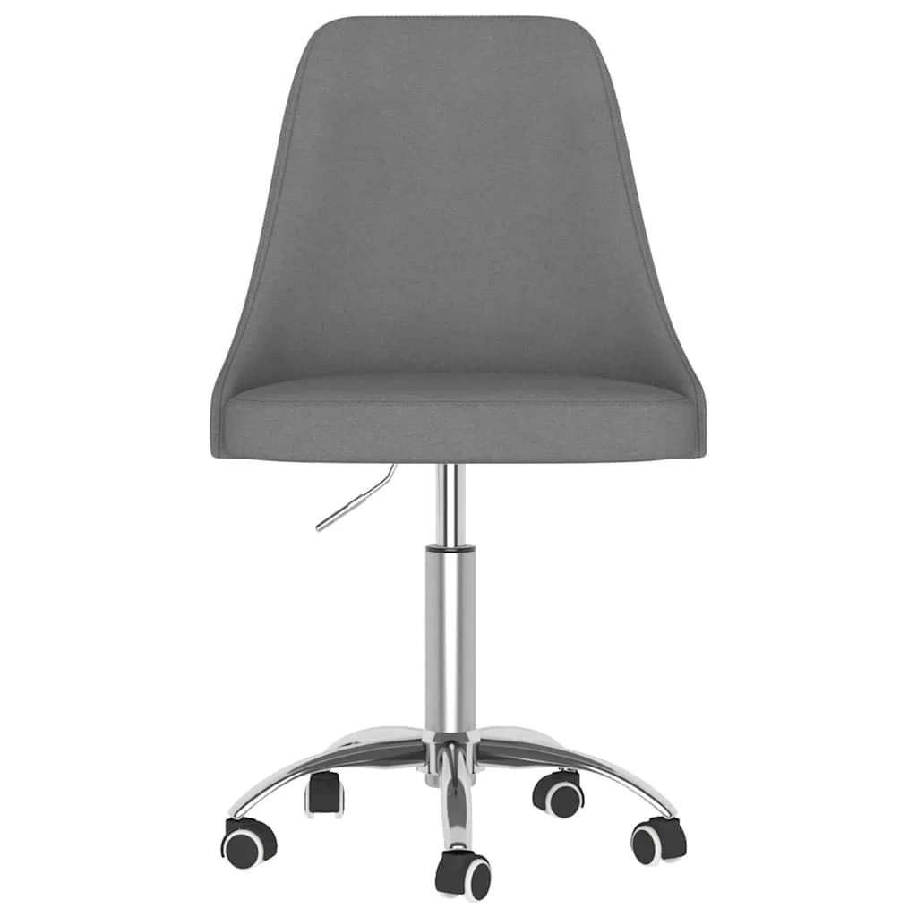 Chaise pivotante de bureau 50 x 51 x 94 cm gris foncé tissu – modèle 2 – vue de côté