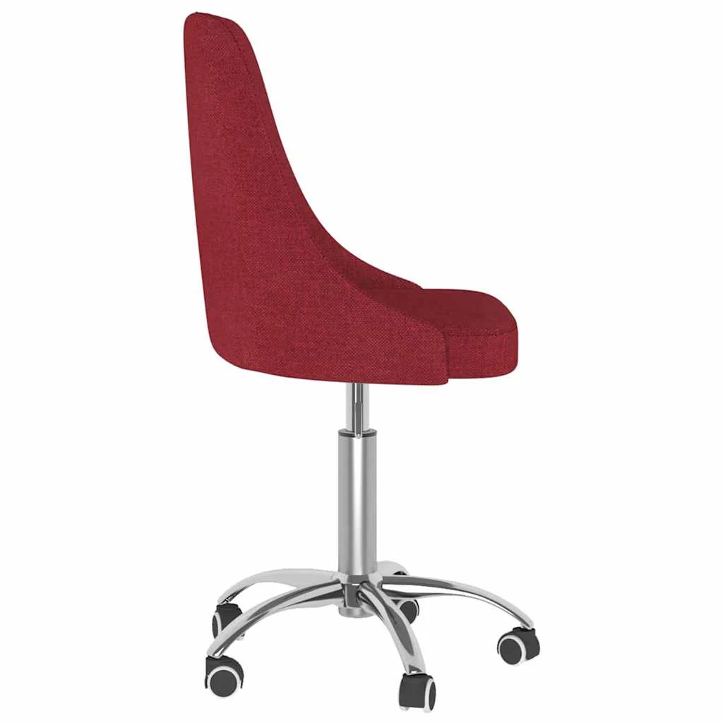 Chaise pivotante de bureau 50 x 51 x 94 cm rouge bordeaux tissu – vue en situation
