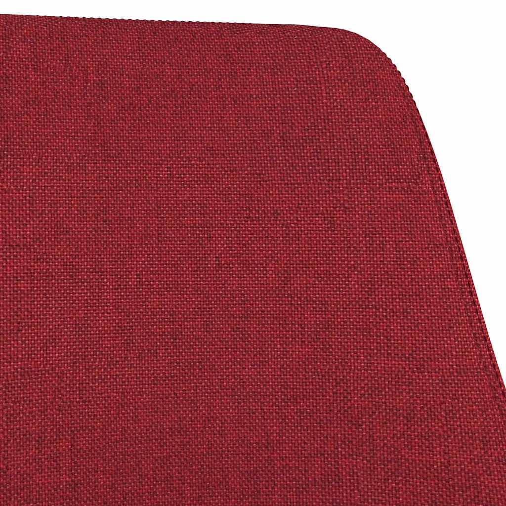 Chaise pivotante de bureau 50 x 51 x 94 cm rouge bordeaux tissu – vue de dessus