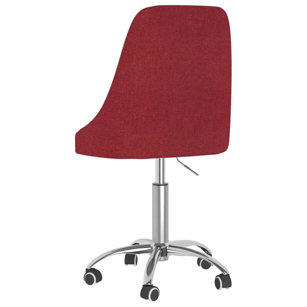 Chaise pivotante de bureau 50 x 51 x 94 cm rouge bordeaux tissu – vue de détail