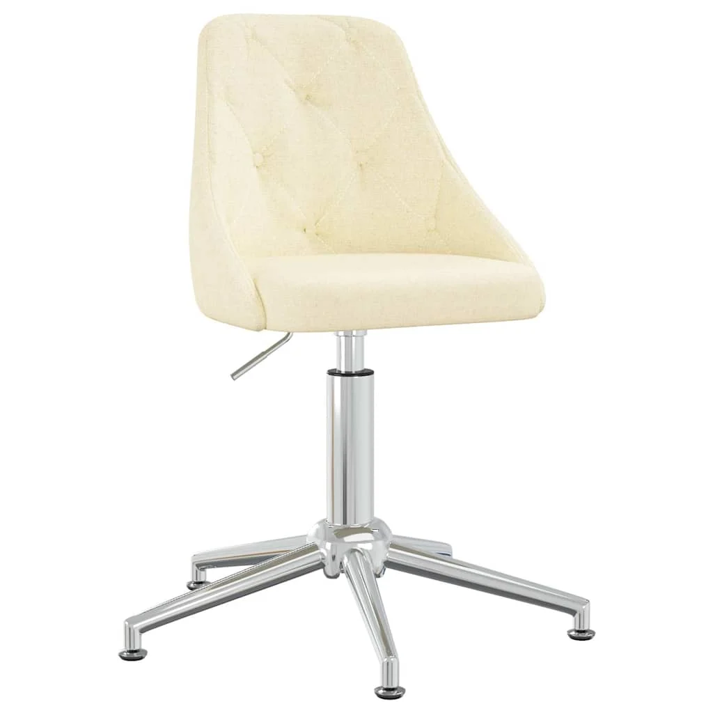 Chaise pivotante de bureau 50 x 51 x 95 cm crème tissu – vue de face