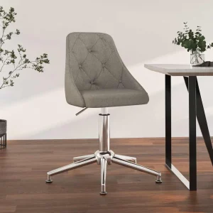 Chaise pivotante de bureau 50 x 51 x 95 cm gris foncé tissu – vue d’ensemble