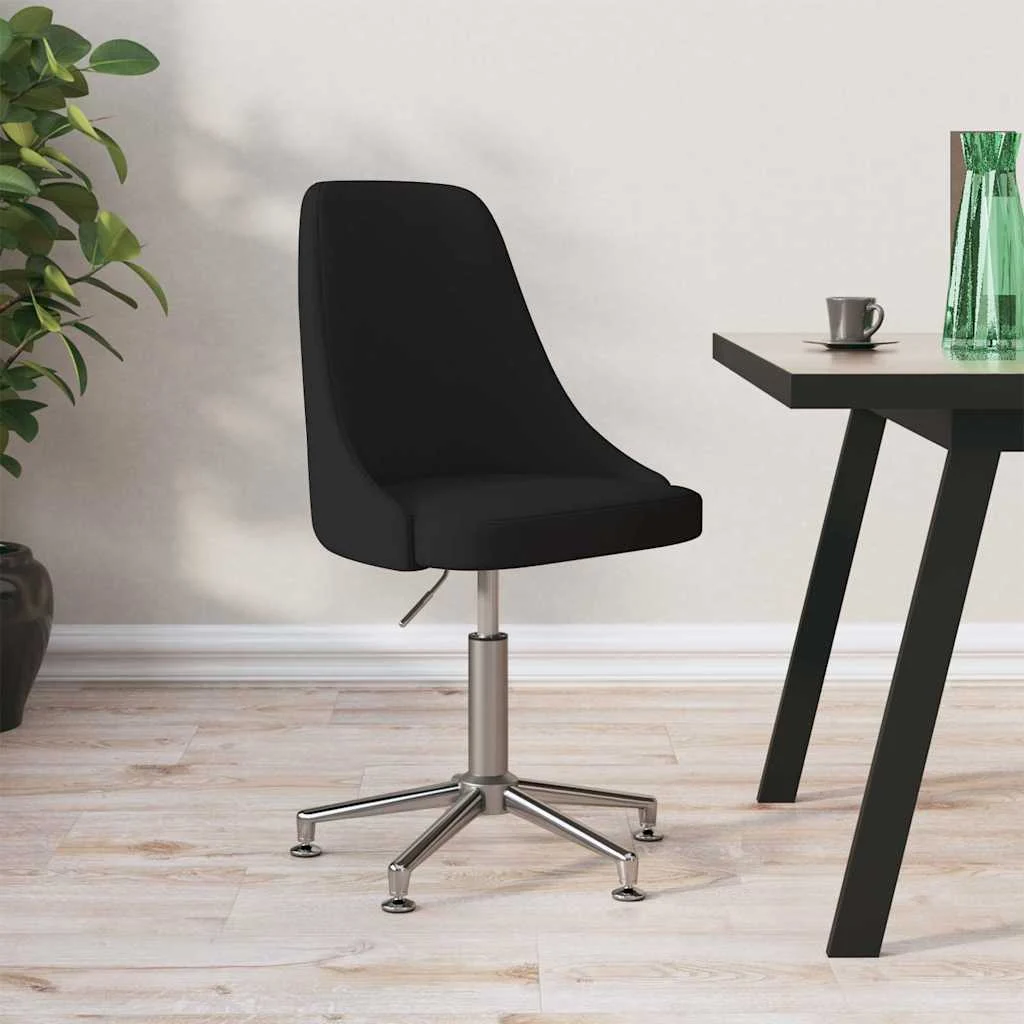 Chaise pivotante de bureau 50 x 51 x 95 cm noir tissu – modèle 2 – vue d’ensemble