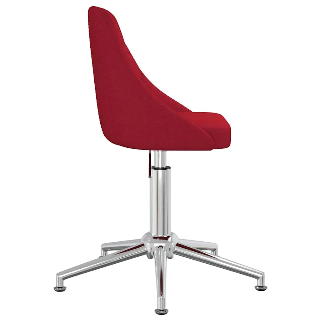 Chaise pivotante de bureau 50 x 51 x 95 cm rouge bordeaux tissu – vue en situation