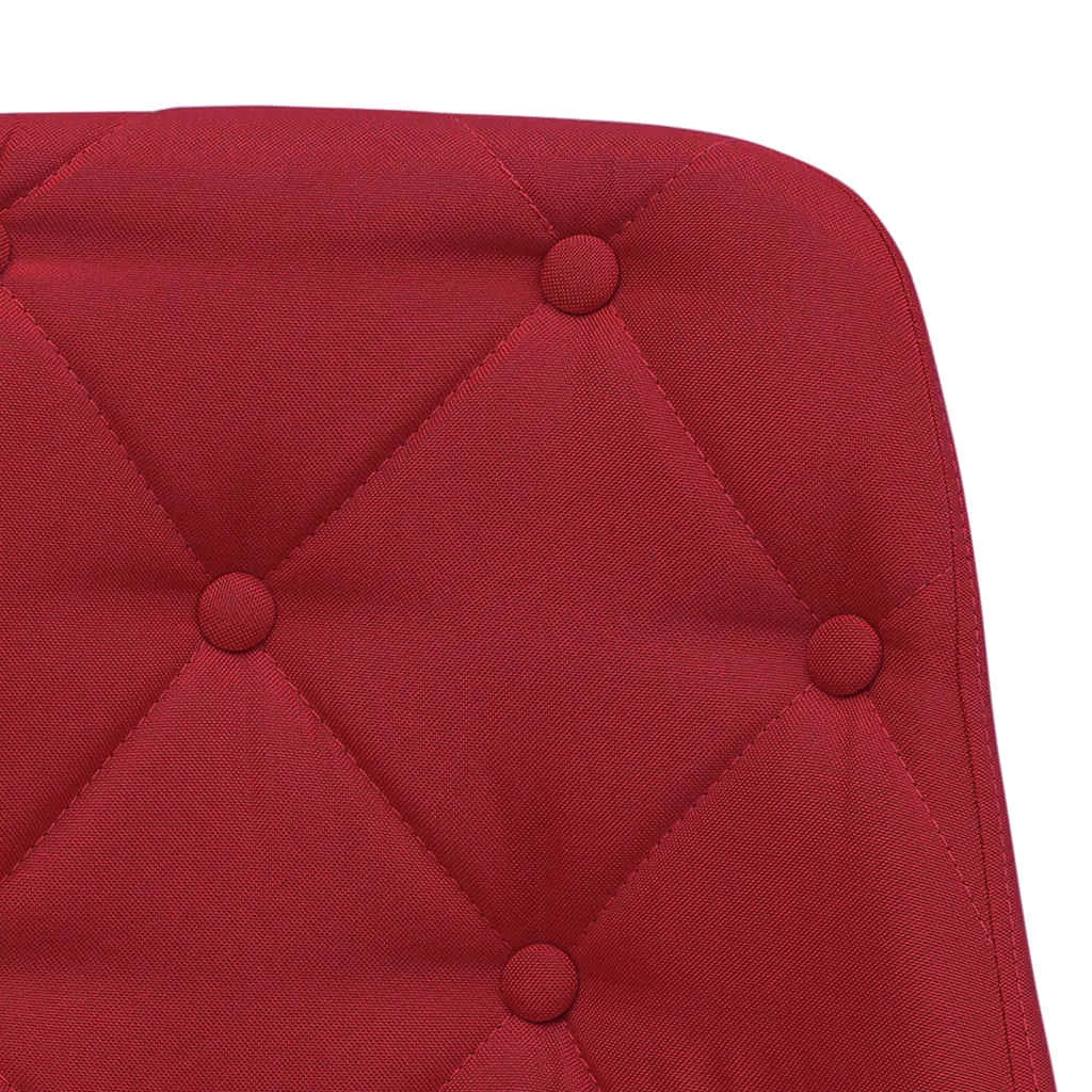 Chaise pivotante de bureau 50 x 51 x 95 cm rouge bordeaux tissu – vue de dessus