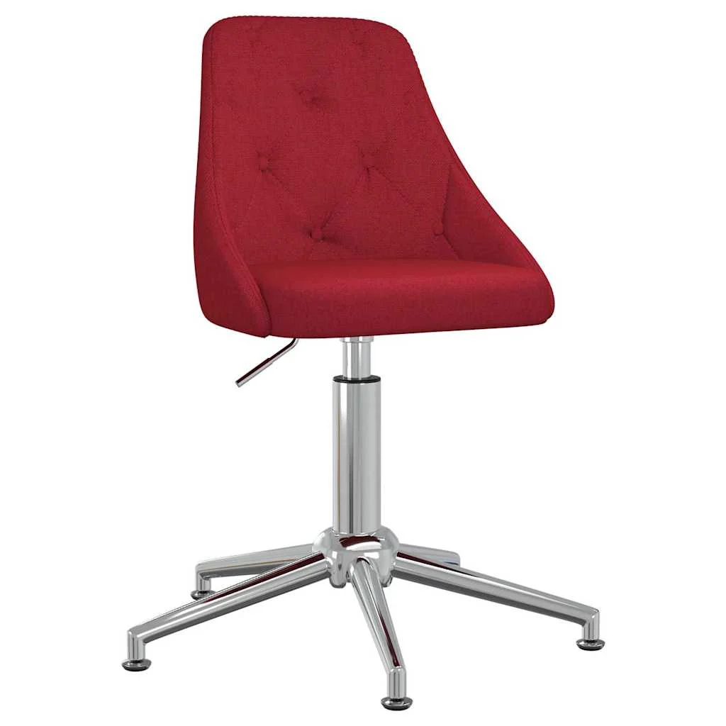 Chaise pivotante de bureau 50 x 51 x 95 cm rouge bordeaux tissu – vue de face