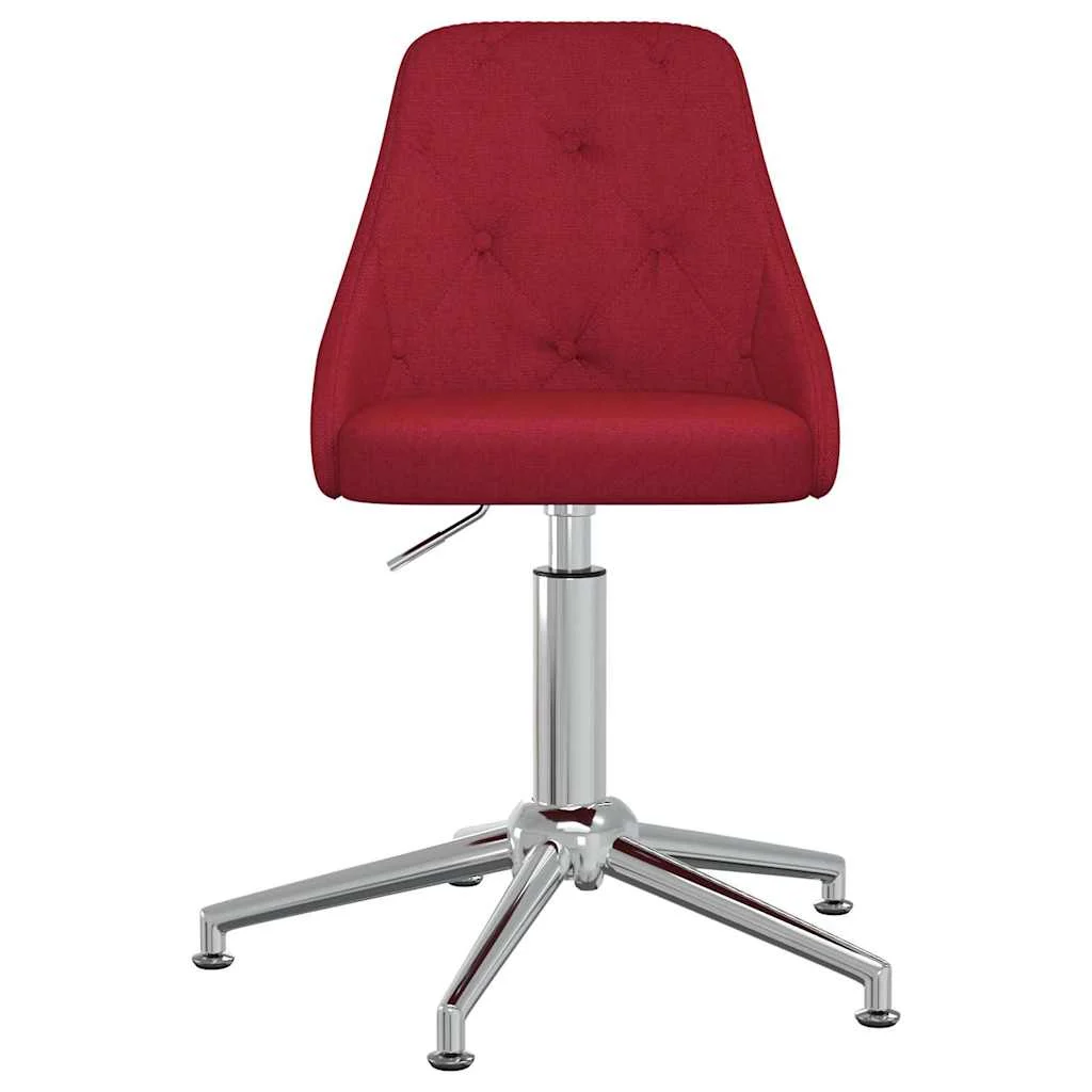 Chaise pivotante de bureau 50 x 51 x 95 cm rouge bordeaux tissu – vue de côté