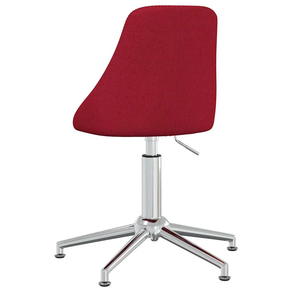 Chaise pivotante de bureau 50 x 51 x 95 cm rouge bordeaux tissu – vue de détail