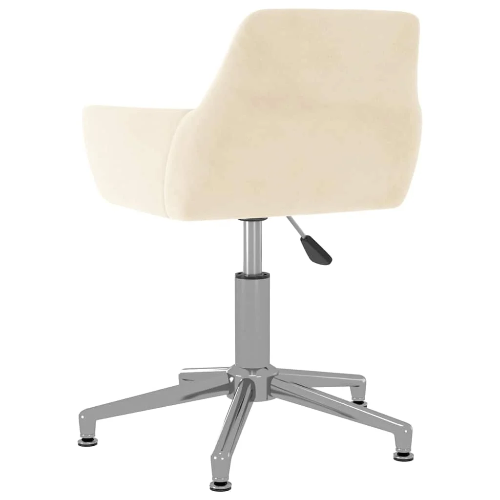 Chaise pivotante de bureau 51 x 52 x 81 cm crème velours – vue de détail