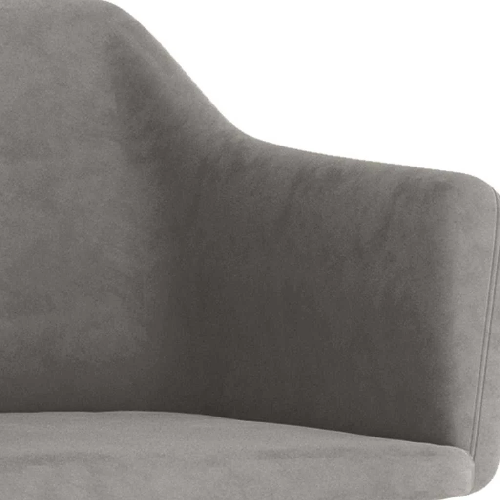 Chaise pivotante de bureau 51 x 56 x 79,5 cm gris clair velours – vue de dessus