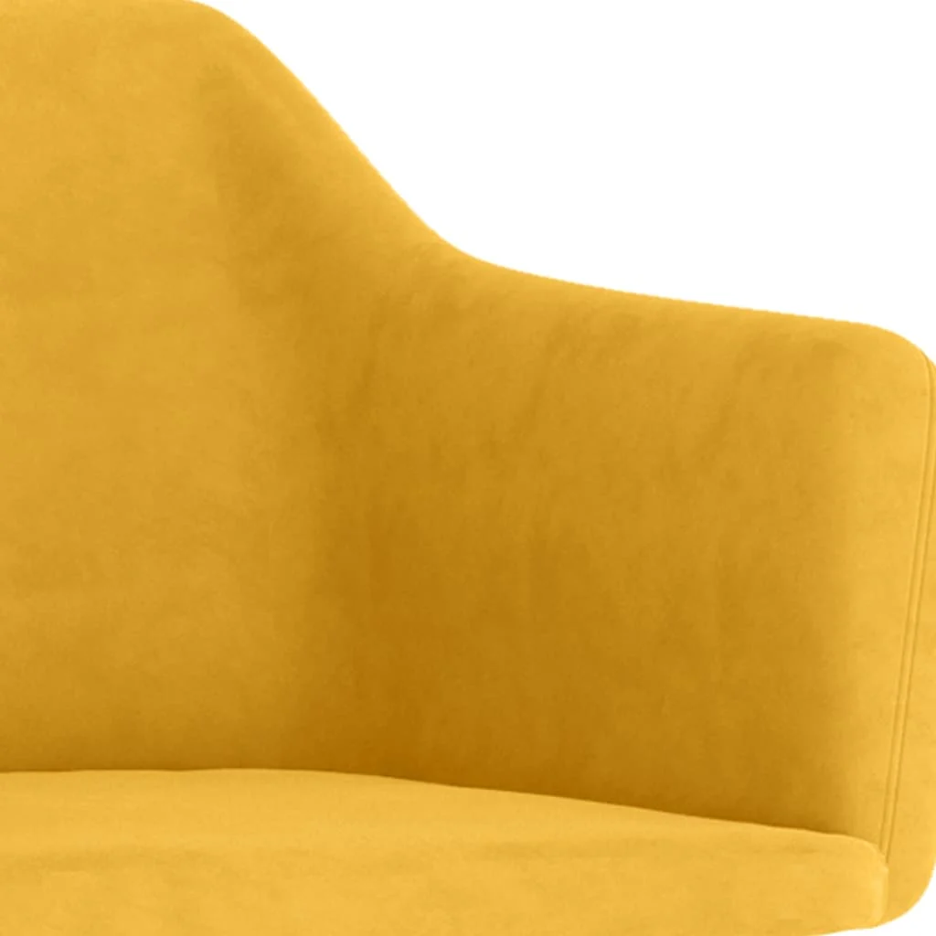 Chaise pivotante de bureau 51 x 56 x 79,5 cm jaune velours – vue de dessus