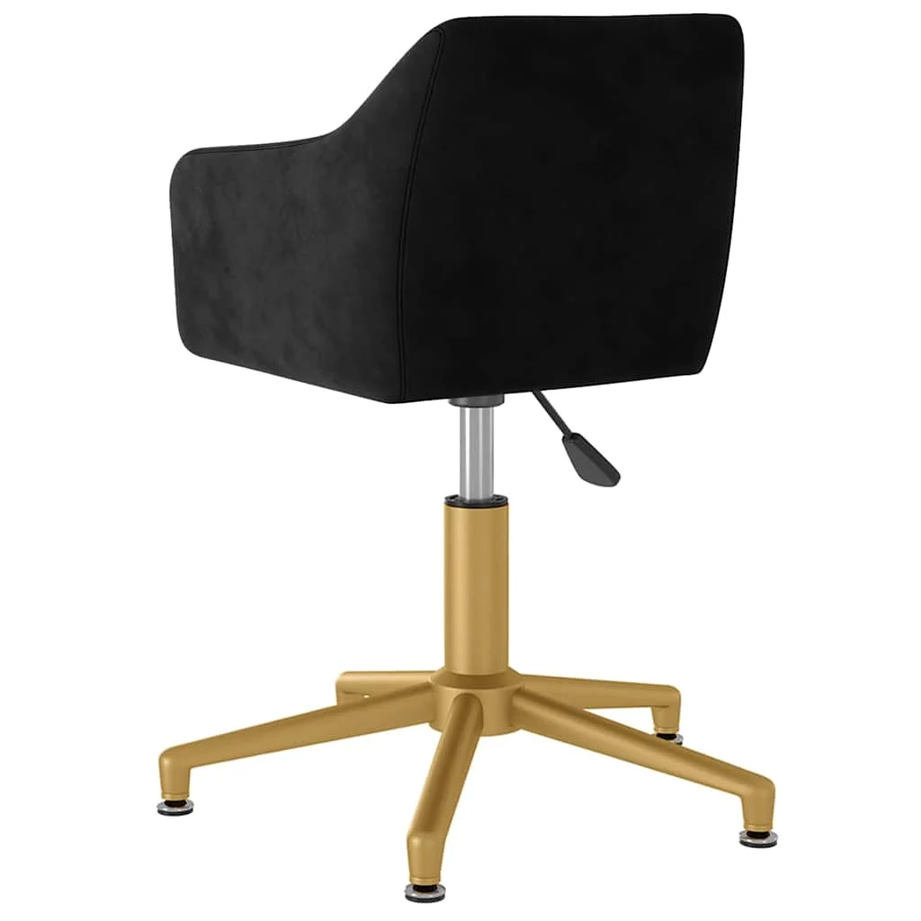Chaise pivotante de bureau 51 x 56 x 79,5 cm noir velours – vue en situation