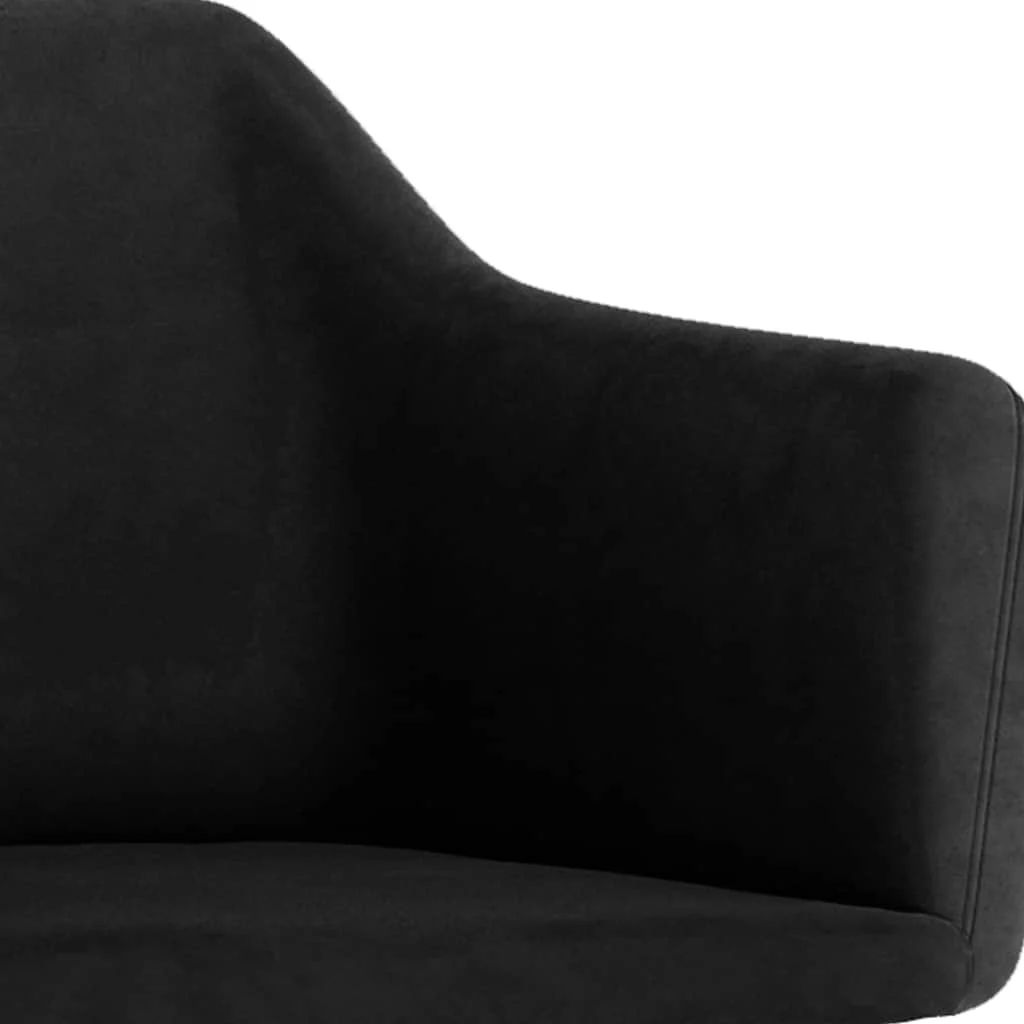 Chaise pivotante de bureau 51 x 56 x 79,5 cm noir velours – vue de dessus