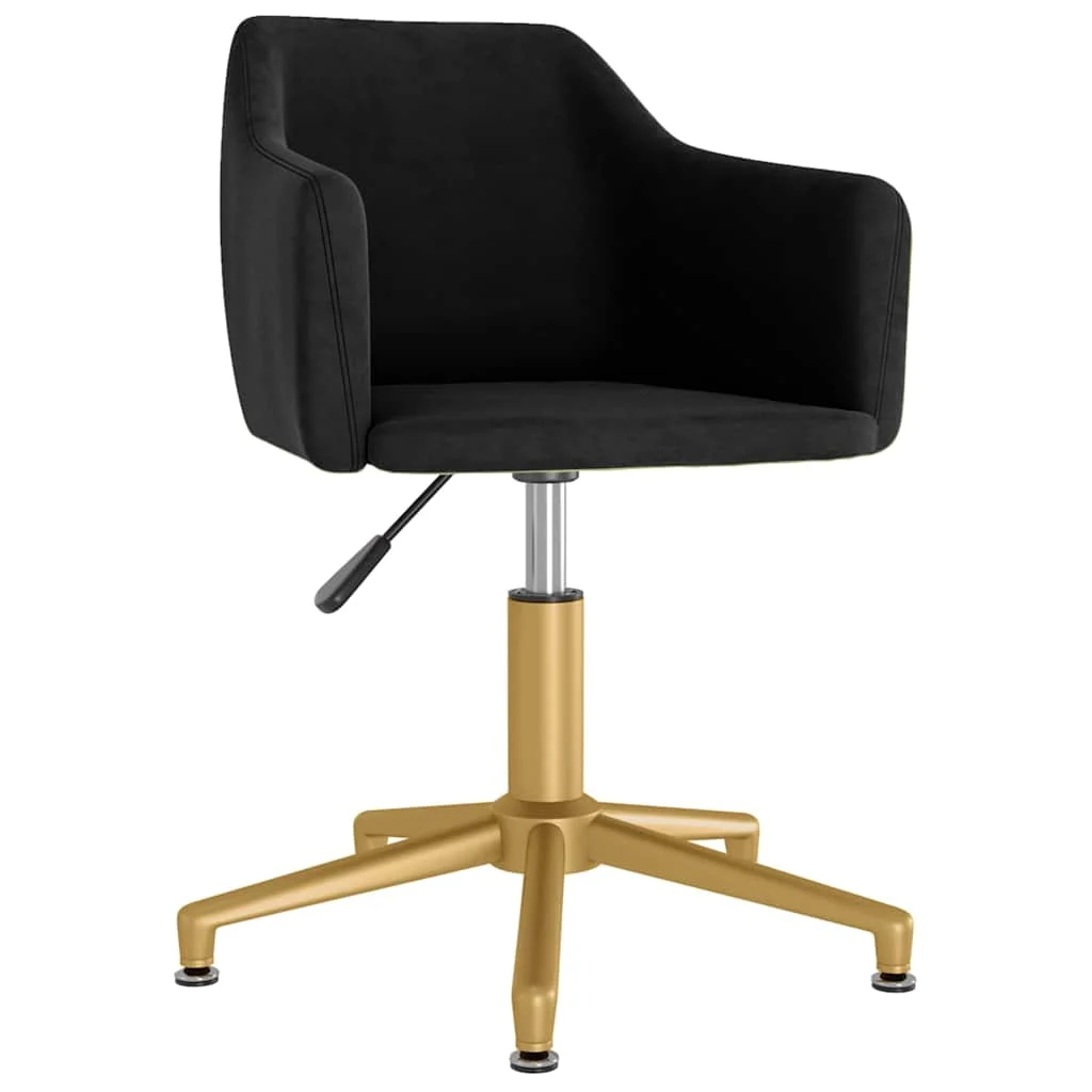 Chaise pivotante de bureau 51 x 56 x 79,5 cm noir velours – vue de face