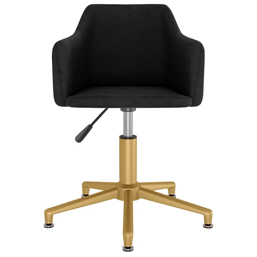 Chaise pivotante de bureau 51 x 56 x 79,5 cm noir velours – vue de côté