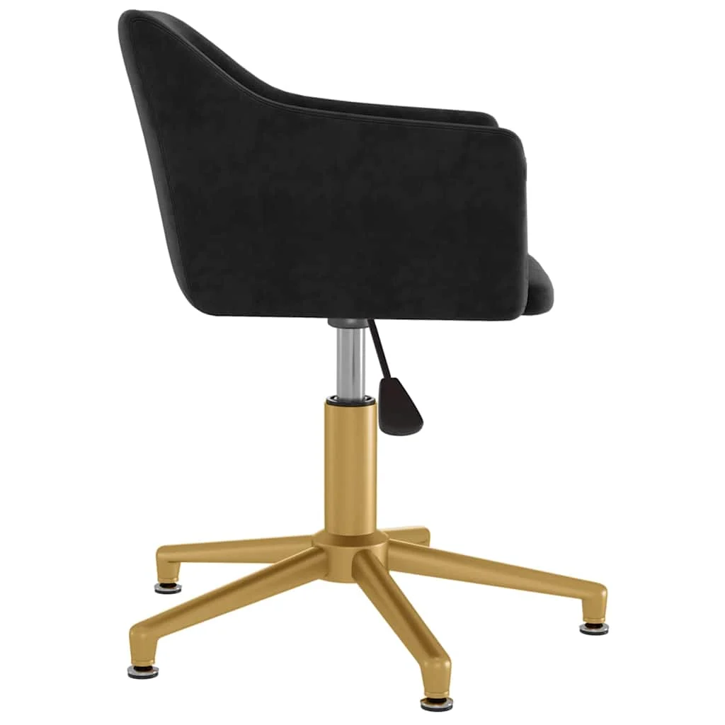 Chaise pivotante de bureau 51 x 56 x 79,5 cm noir velours – vue de détail