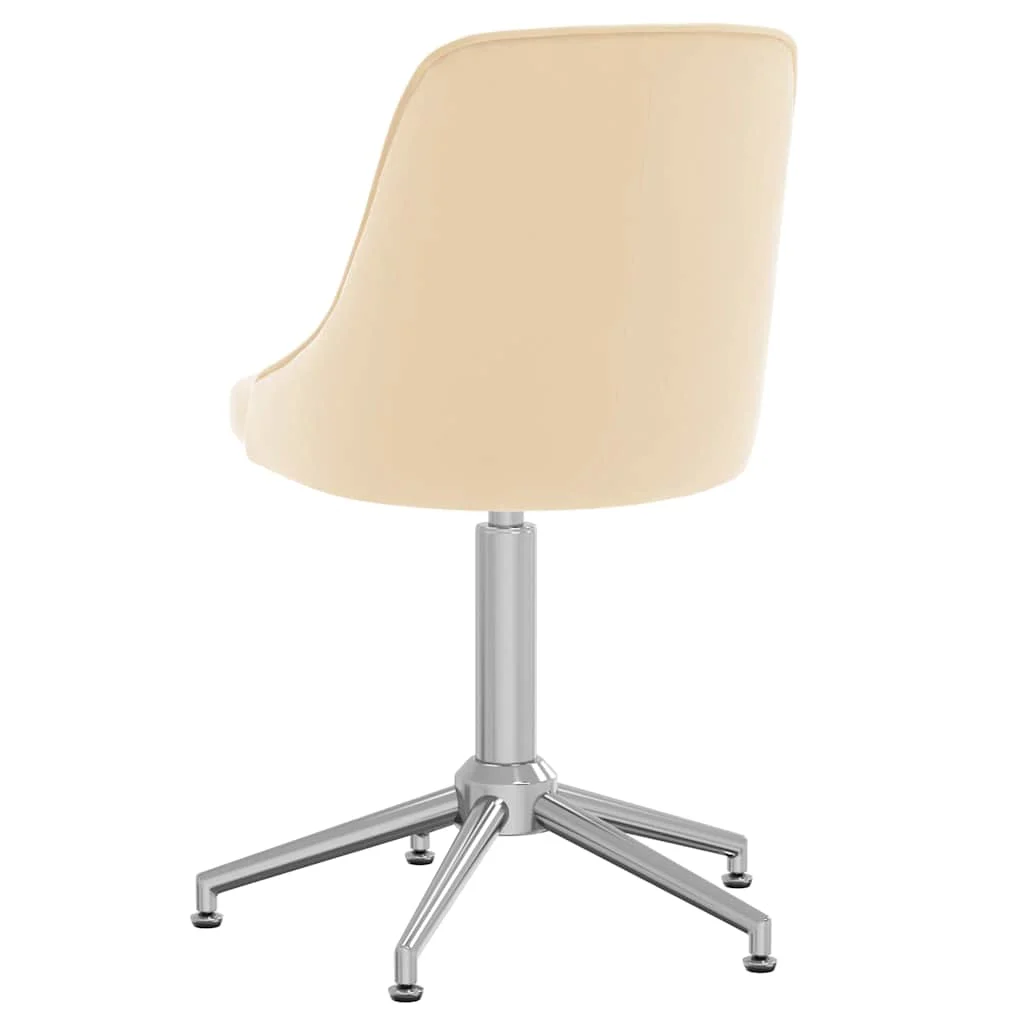 Chaise pivotante de bureau 51 x 56 x 94 cm crème velours – vue de détail