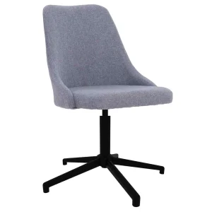Chaise pivotante de bureau 51 x 56 x 94 cm gris clair tissu – vue d’ensemble