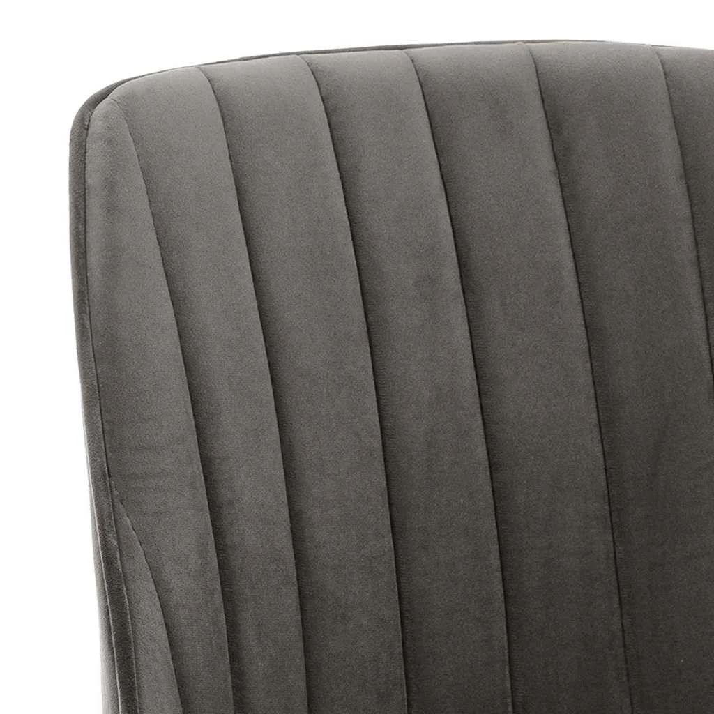 Chaise pivotante de bureau 51 x 56 x 94 cm gris foncé velours – vue de dessus