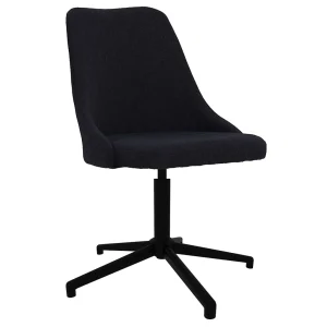 Chaise pivotante de bureau 51 x 56 x 94 cm noir tissu – vue d’ensemble