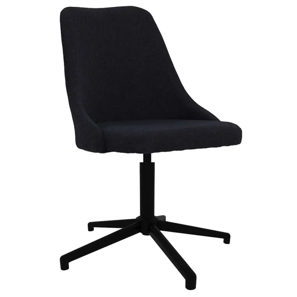 Chaise pivotante de bureau 51 x 56 x 94 cm noir tissu – vue d’ensemble