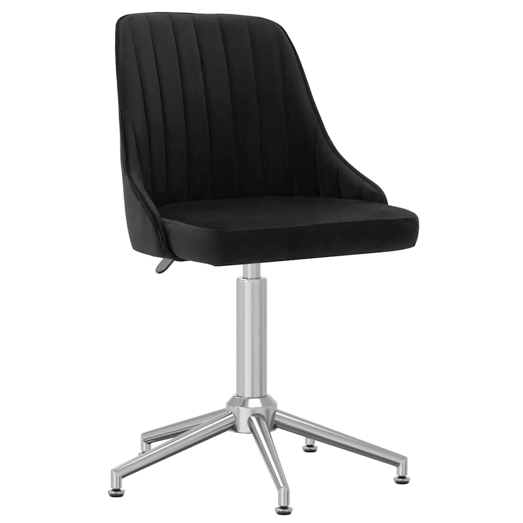 Chaise pivotante de bureau 51 x 56 x 94 cm noir velours – vue d’ensemble