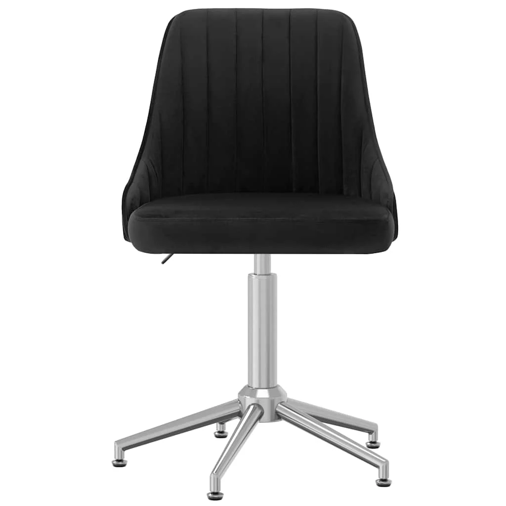 Chaise pivotante de bureau 51 x 56 x 94 cm noir velours – vue de face