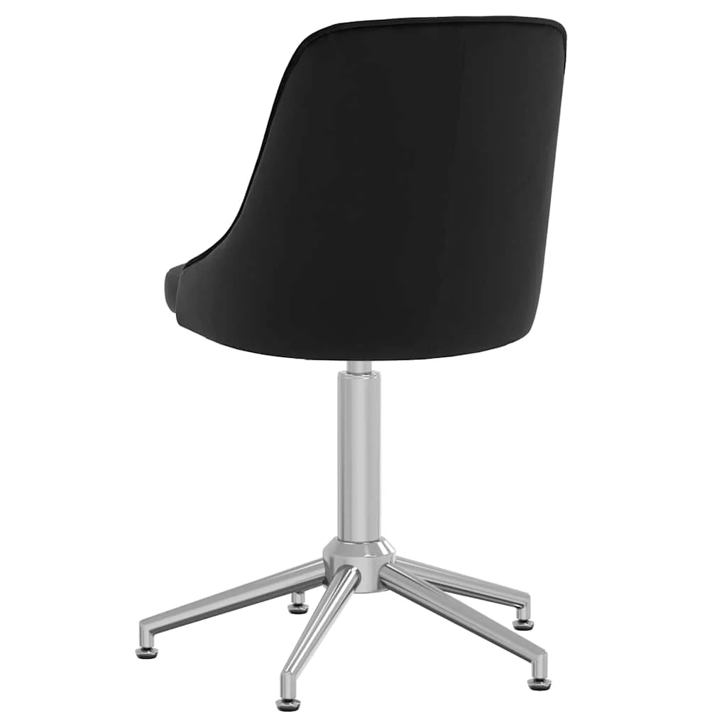 Chaise pivotante de bureau 51 x 56 x 94 cm noir velours – vue de détail