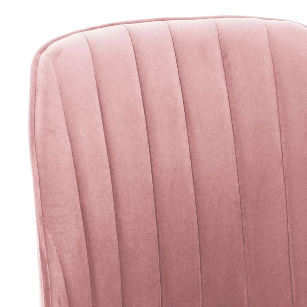 Chaise pivotante de bureau 51 x 56 x 94 cm rose velours – vue en situation