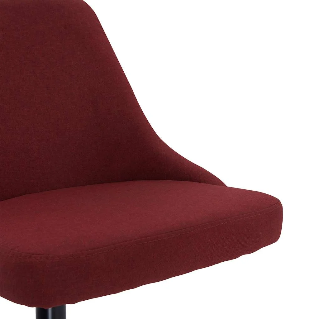 Chaise pivotante de bureau 51 x 56 x 94 cm rouge bordeaux tissu – vue en situation