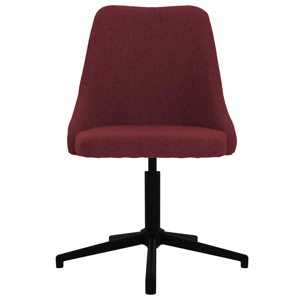 Chaise pivotante de bureau 51 x 56 x 94 cm rouge bordeaux tissu – vue de face