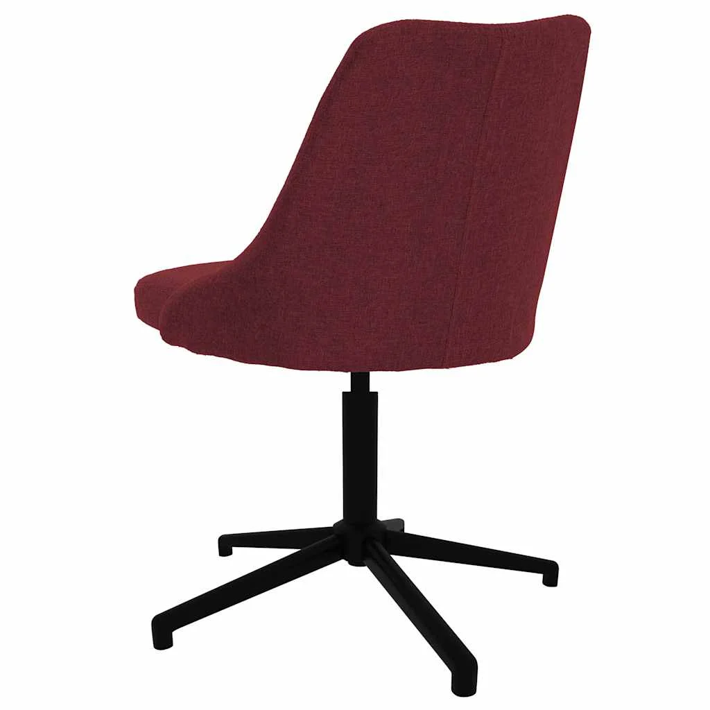 Chaise pivotante de bureau 51 x 56 x 94 cm rouge bordeaux tissu – vue de détail