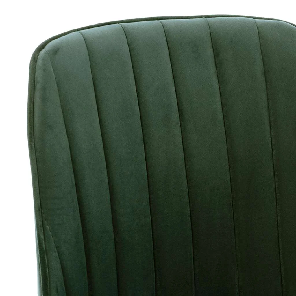 Chaise pivotante de bureau 51 x 56 x 94 cm vert foncé velours – vue en situation