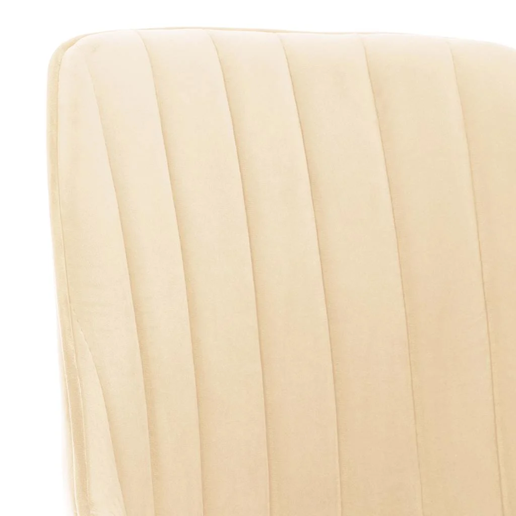 Chaise pivotante de bureau 51 x 56 x 98 cm crème velours – vue en situation