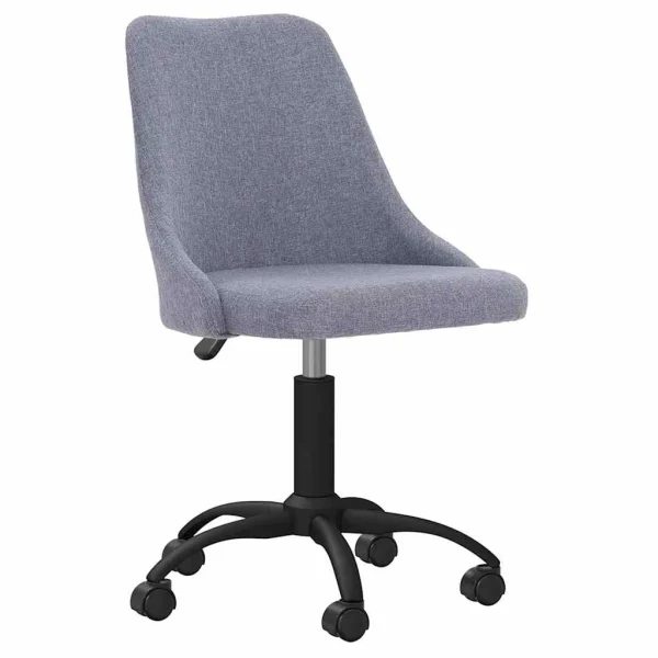 Chaise pivotante de bureau 51 x 56 x 98 cm gris clair tissu – vue d’ensemble
