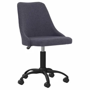 Chaise pivotante de bureau 51 x 56 x 98 cm gris foncé tissu – vue d’ensemble