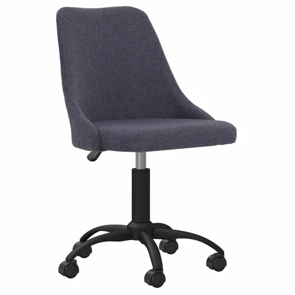 Chaise pivotante de bureau 51 x 56 x 98 cm gris foncé tissu – vue d’ensemble
