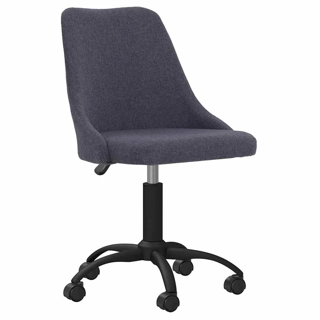 Chaise pivotante de bureau 51 x 56 x 98 cm gris foncé tissu – vue d’ensemble