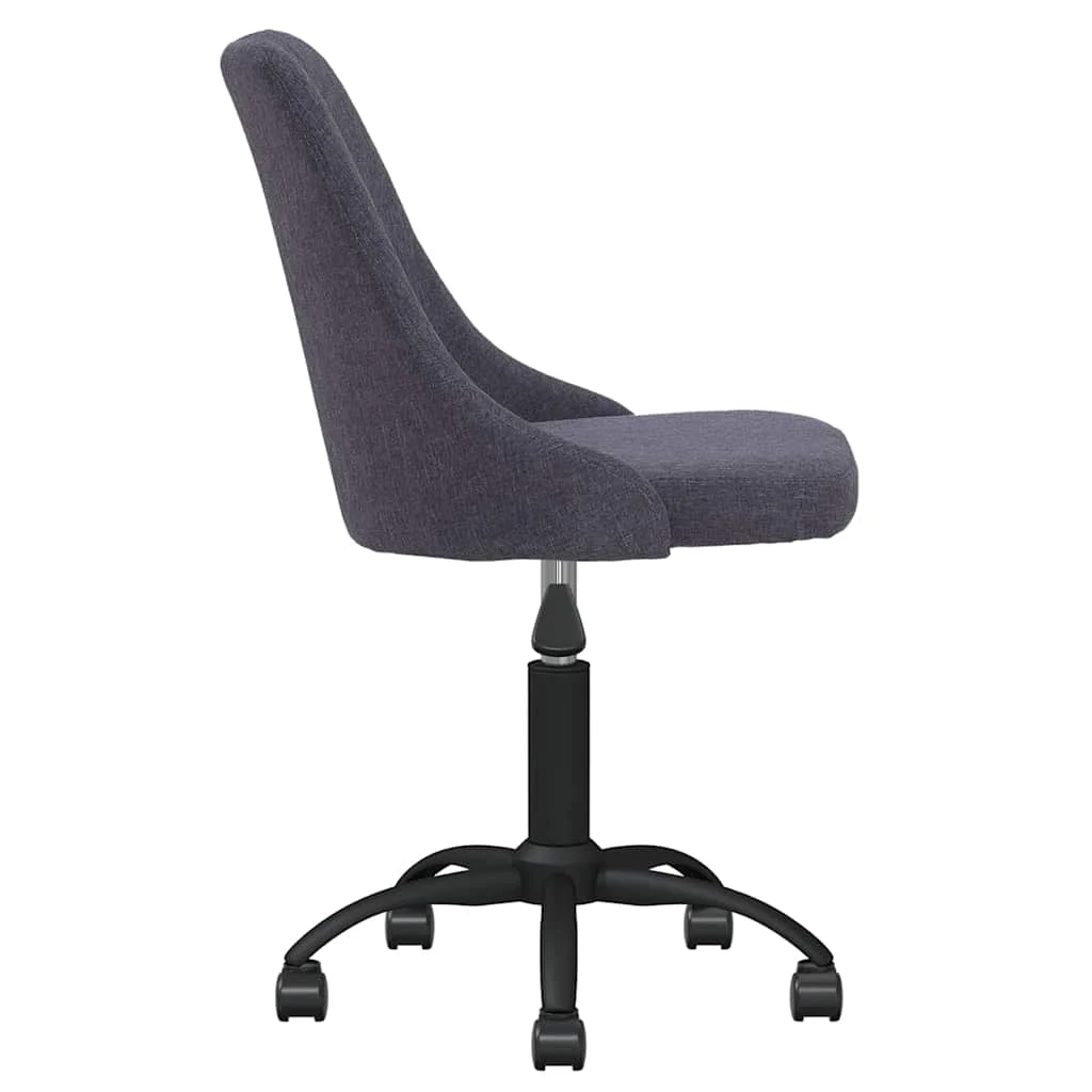 Chaise pivotante de bureau 51 x 56 x 98 cm gris foncé tissu – vue de côté