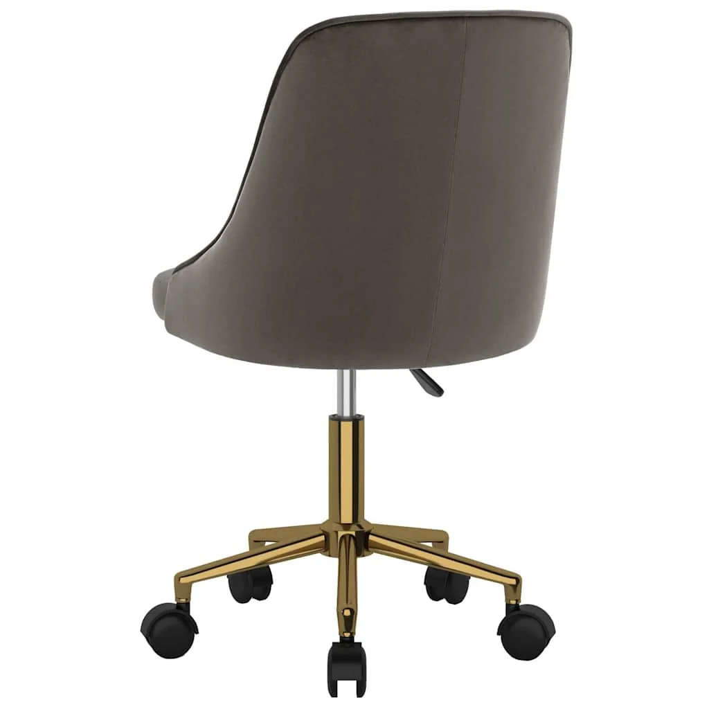 Chaise pivotante de bureau 51 x 56 x 98 cm gris foncé velours – modèle 2 – vue de détail