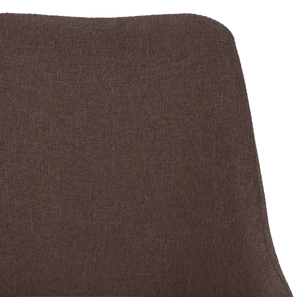 Chaise pivotante de bureau 51 x 56 x 98 cm marron foncé tissu – vue en situation