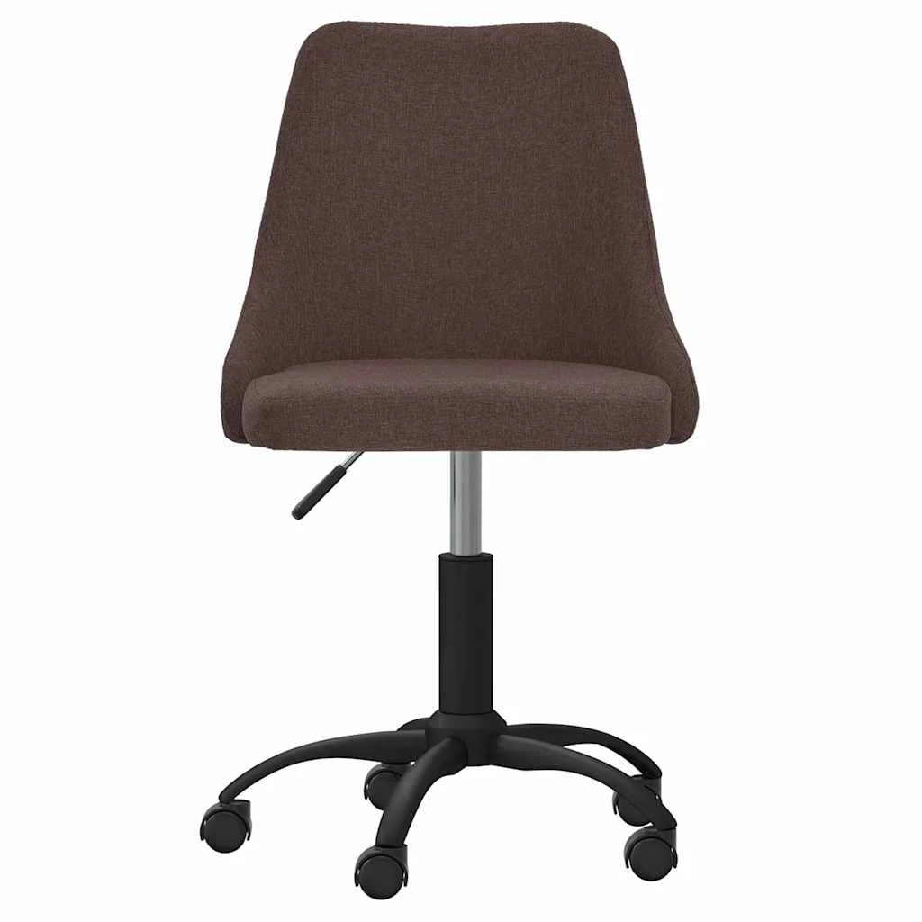 Chaise pivotante de bureau 51 x 56 x 98 cm marron foncé tissu – vue de face