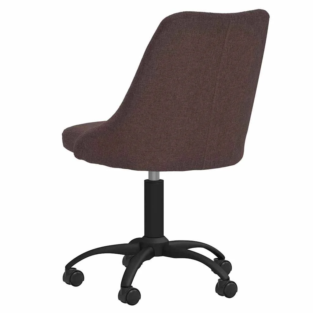Chaise pivotante de bureau 51 x 56 x 98 cm marron foncé tissu – vue de détail