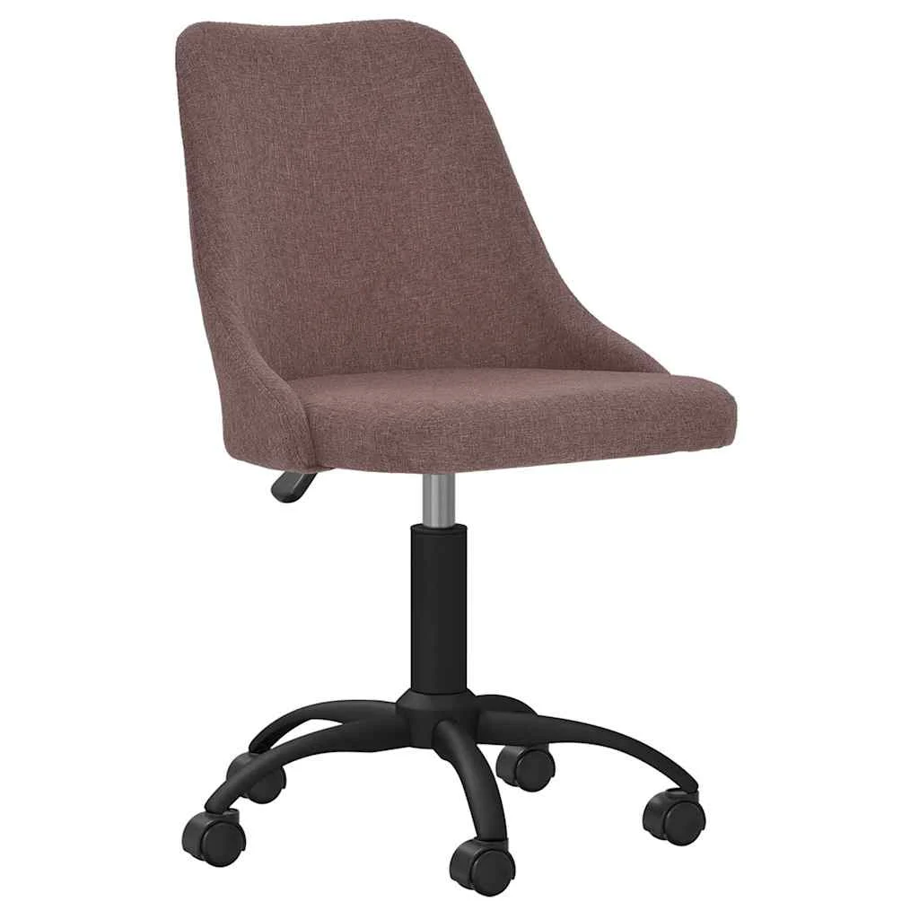 Chaise pivotante de bureau 51 x 56 x 98 cm marron tissu – vue d’ensemble
