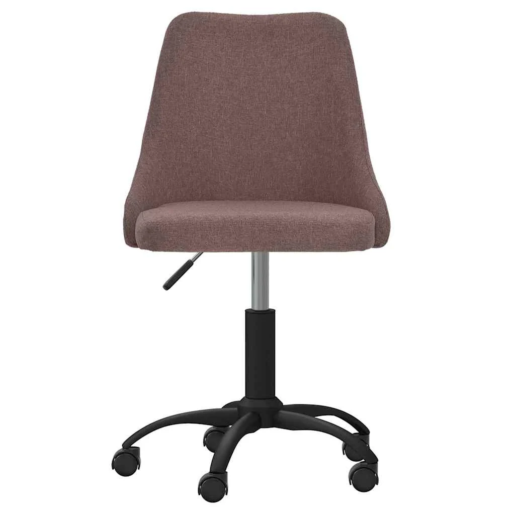 Chaise pivotante de bureau 51 x 56 x 98 cm marron tissu – vue de face