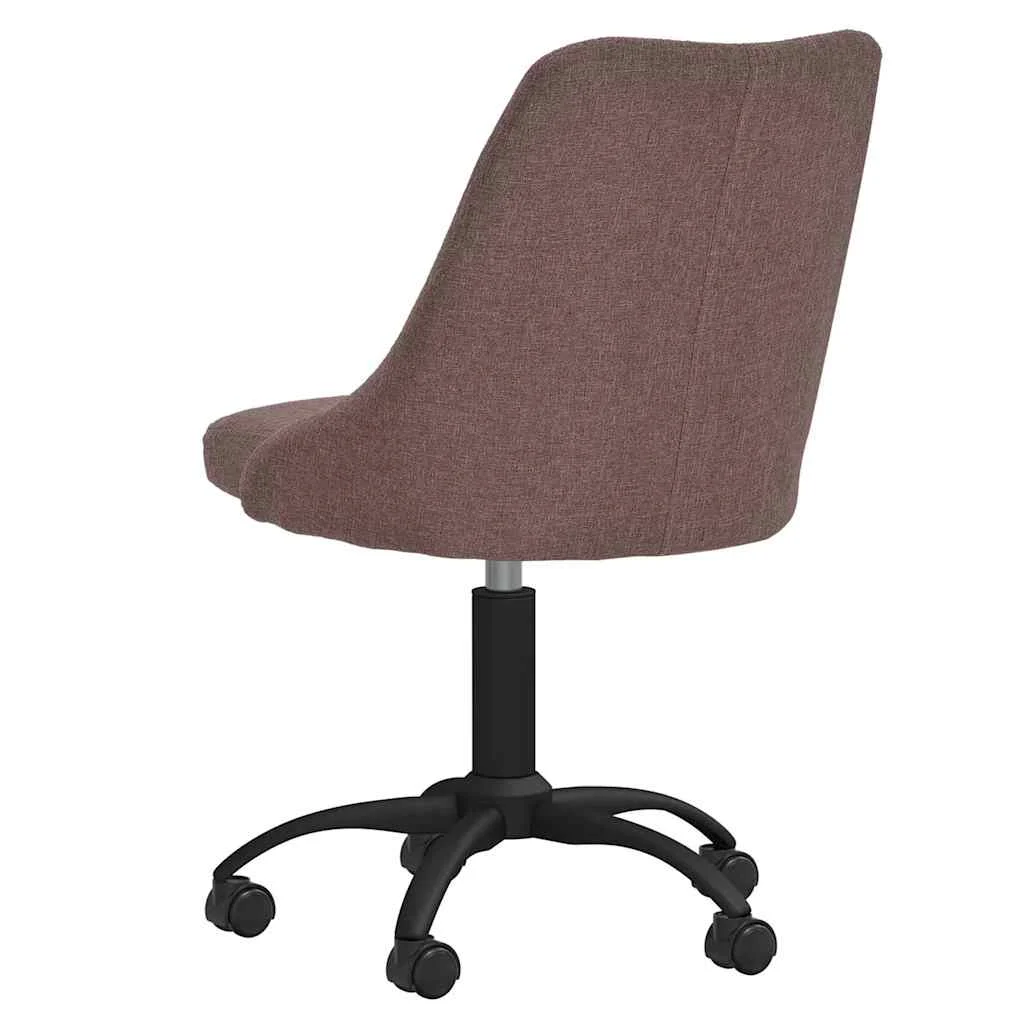 Chaise pivotante de bureau 51 x 56 x 98 cm marron tissu – vue de détail