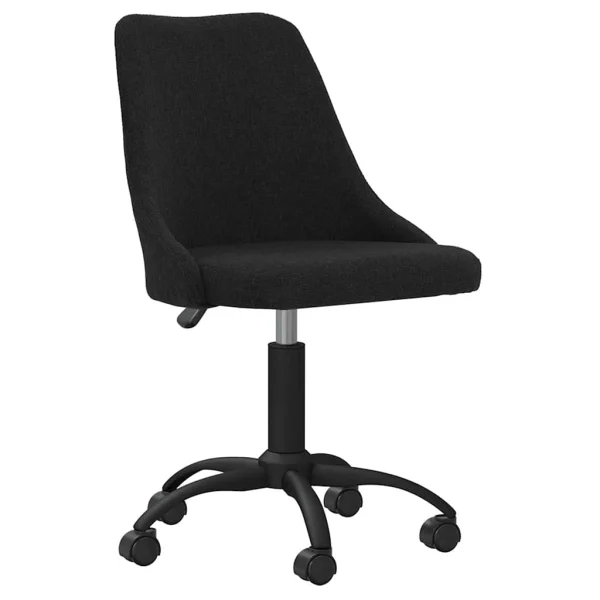 Chaise pivotante de bureau 51 x 56 x 98 cm noir tissu – vue d’ensemble