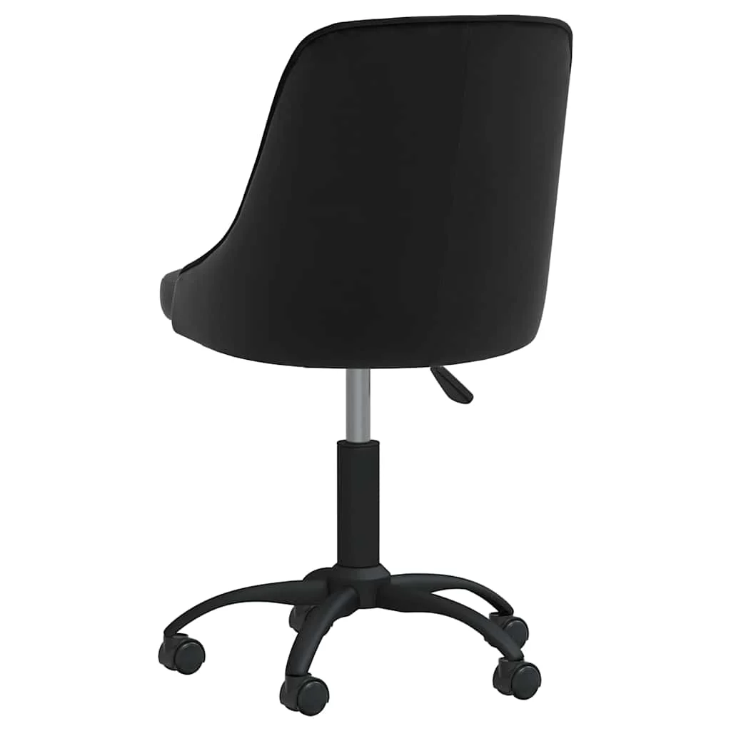 Chaise pivotante de bureau 51 x 56 x 98 cm noir velours – vue de détail